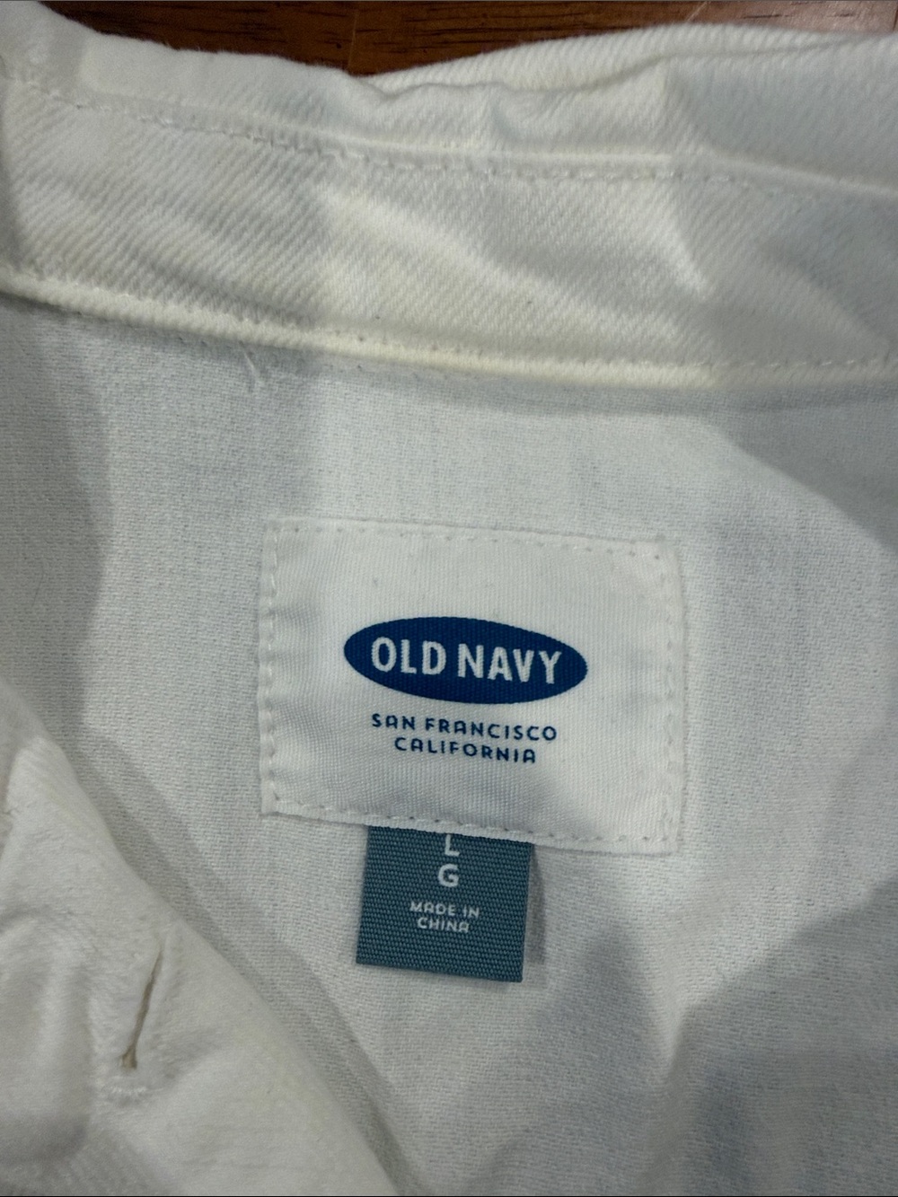 Old Navy Women's Off-White Denim Jacket - Picture 2 of 3